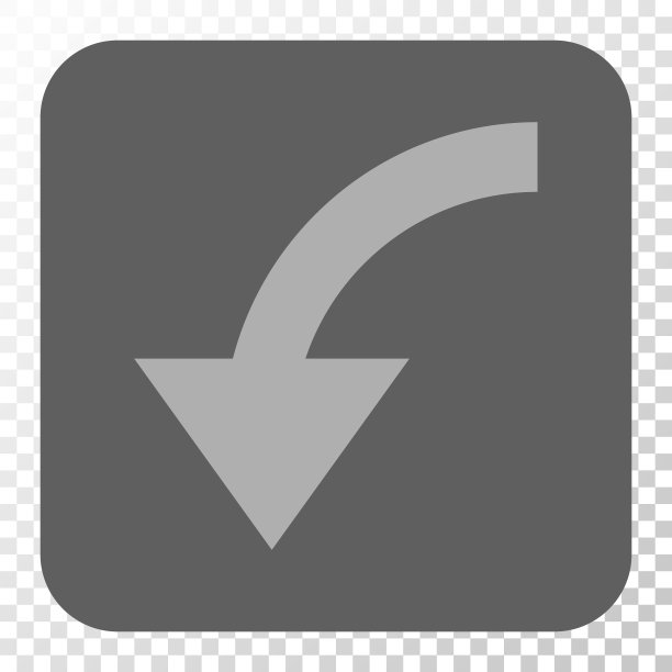逆时针旋转圆角方形按钮图片下载