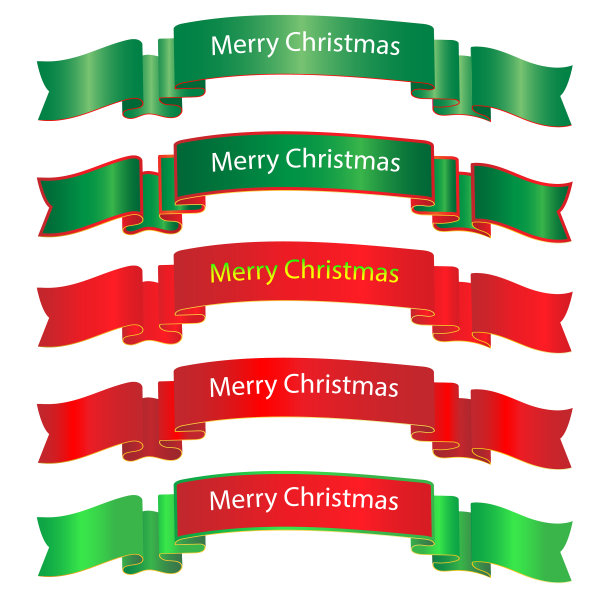 白色背景上的圣诞彩带图片下载
