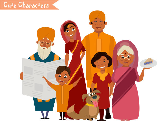 快乐的印度大家庭图片下载