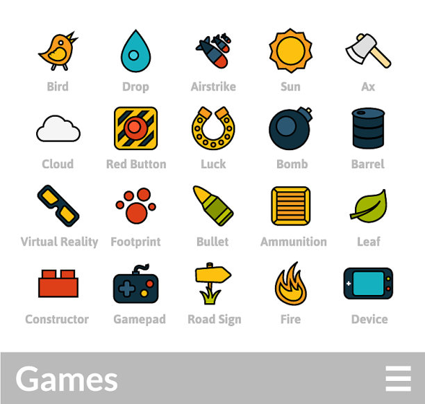 轮廓图标细平设计现代线条笔触图片下载