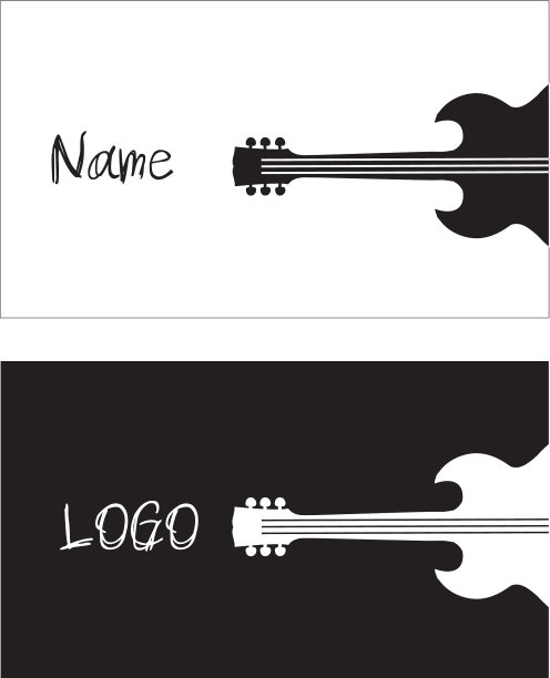 名片吉他背景图像图片下载