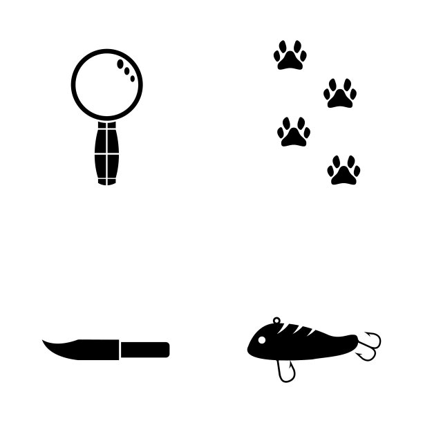狩猎图标集图片下载