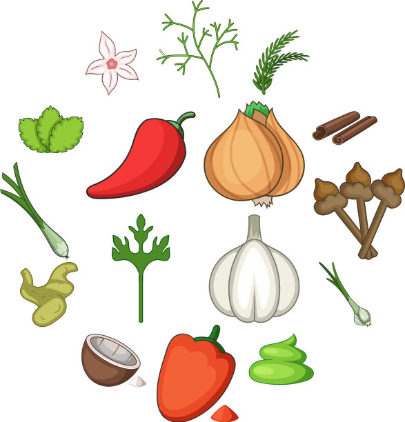 香料图标设置卡通风格图片下载