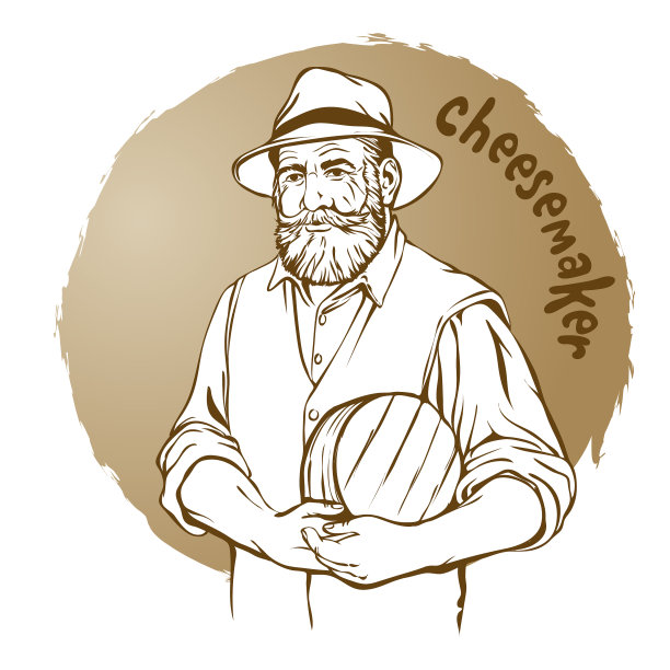 奶酪制造商，农民，奶酪面包图片下载