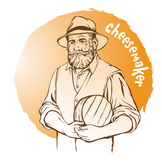 奶酪制造商，农民，奶酪面包图片下载