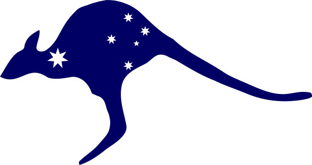 带旗星的袋鼠图片下载