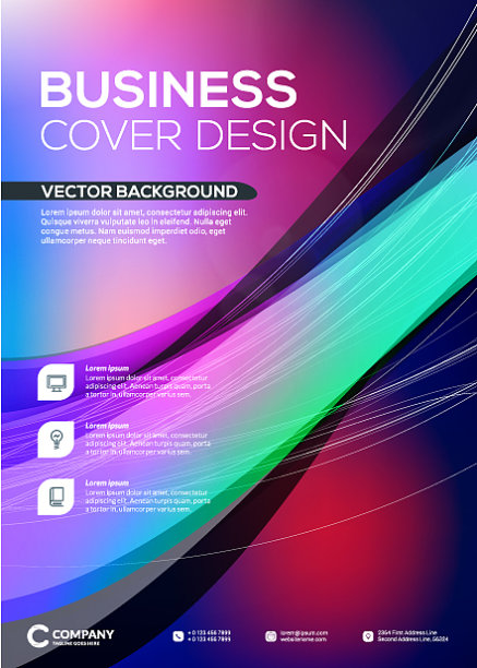 摘要商业宣传册封面或横幅设计图片下载