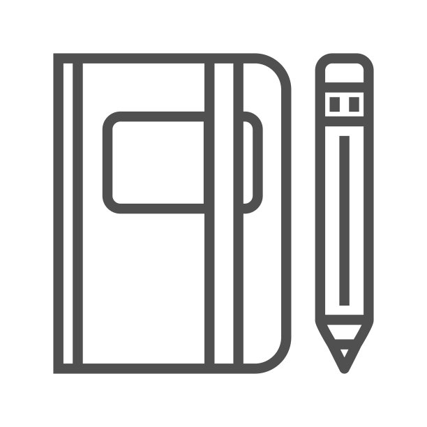 速写本线性图标图片下载