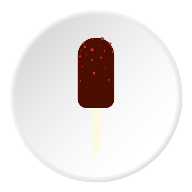 冰淇淋上覆盖着巧克力图标图片下载