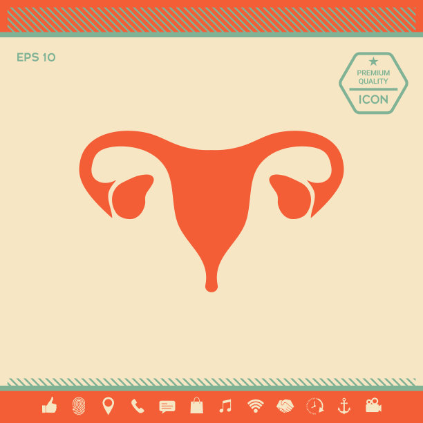 人体器官女性子宫图标图片下载