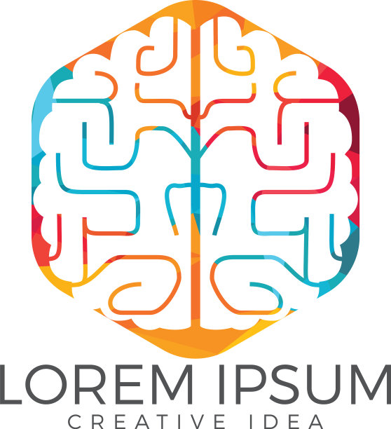 创意脑标志设计图片下载