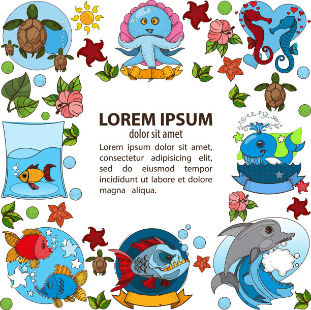 带有方形框架和文本空间的模板图片下载