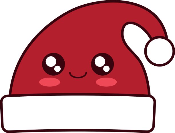 圣诞快乐帽孤立图标图片下载