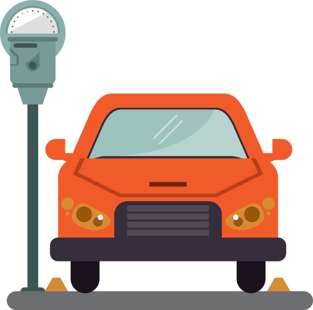 汽车车辆及停车计价器设计图片下载