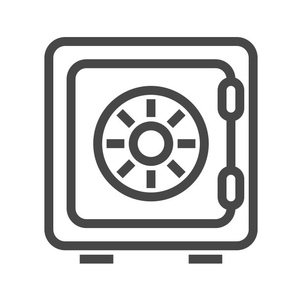 安全细线条图标图片下载