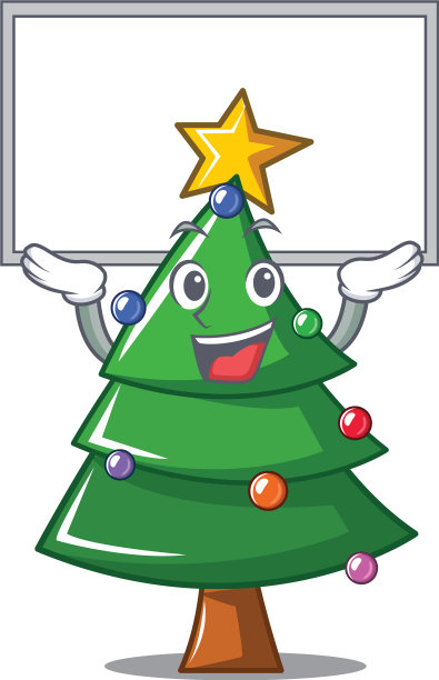 圣诞树卡通人物图片下载