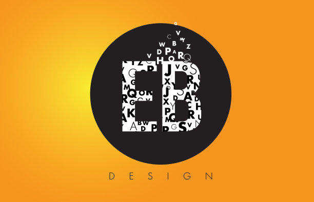 Eb eb标志由小写字母与黑色组成图片下载