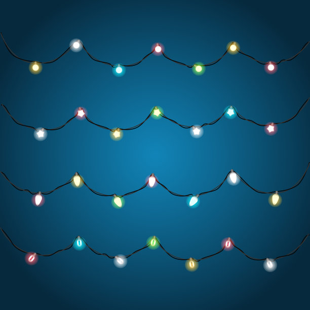 节日的颜色花环clipart图片下载