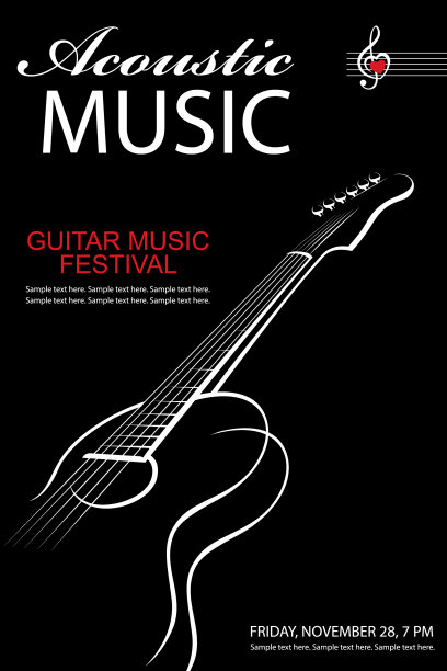 横幅和吉他图片下载