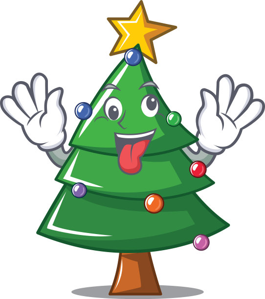 疯狂的圣诞树人物卡通图片下载