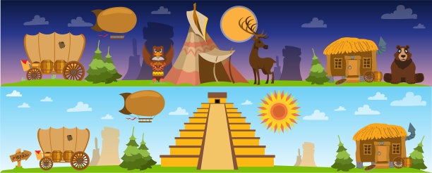 狂野西部和美国印第安人的游戏背景图片下载