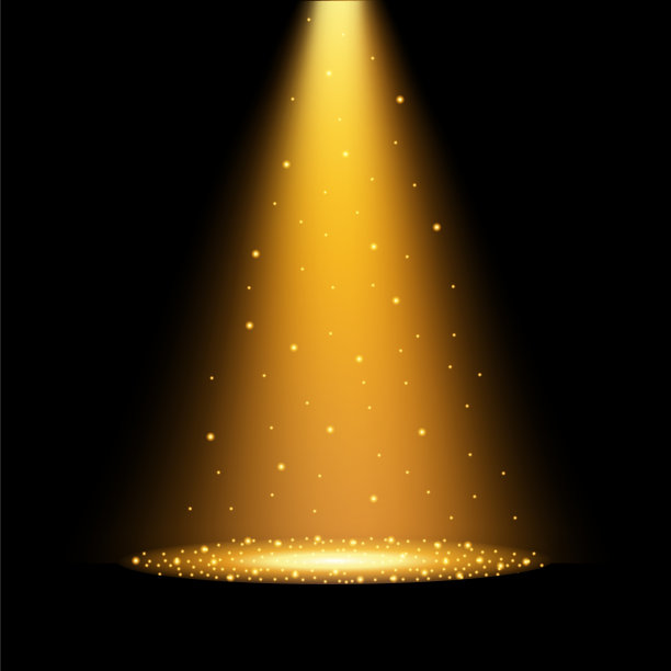 黄金聚光灯图片下载