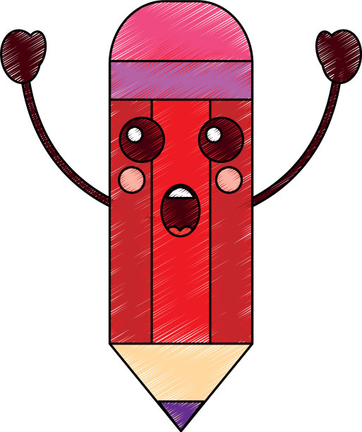 木制铅笔可爱可爱的卡通图片下载