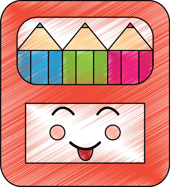 铅笔盒卡哇伊字符图片下载