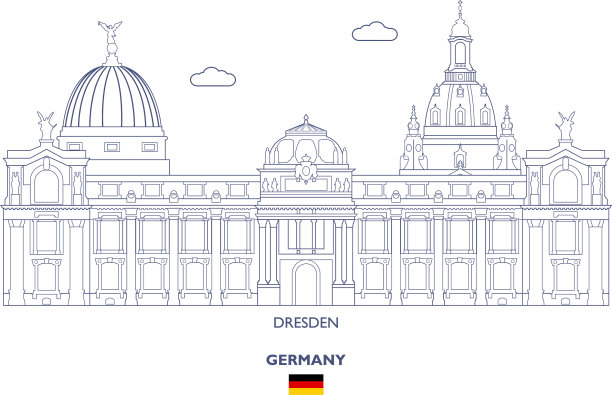 德累斯顿城市天际线图片下载