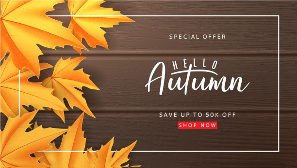 秋季促销的季节性横幅图片下载
