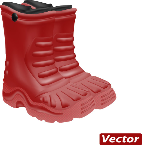 橡胶靴隔离在白色背景图片下载