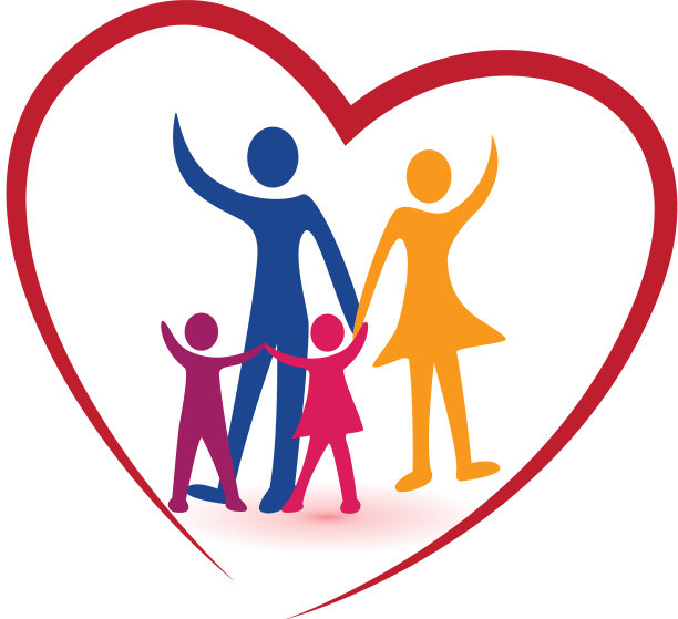 心与关怀家人的人图标标志图片下载