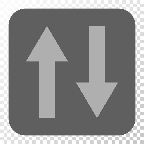 竖版翻转箭头圆形方块按钮图片下载