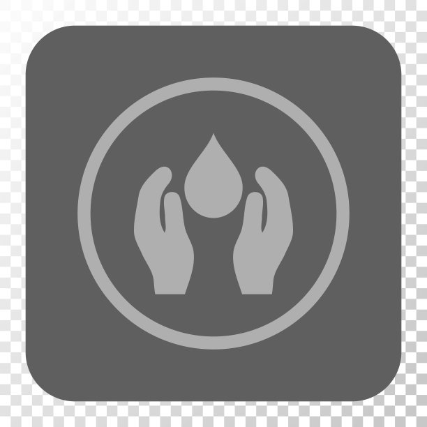 水护理圆角方形按钮图片下载
