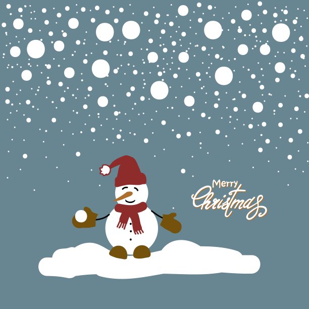 雪人圣诞卡图片下载