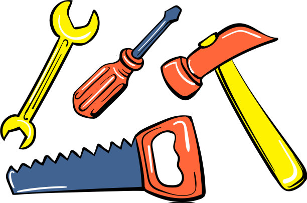 家庭玩具工具图标卡通风格图片下载