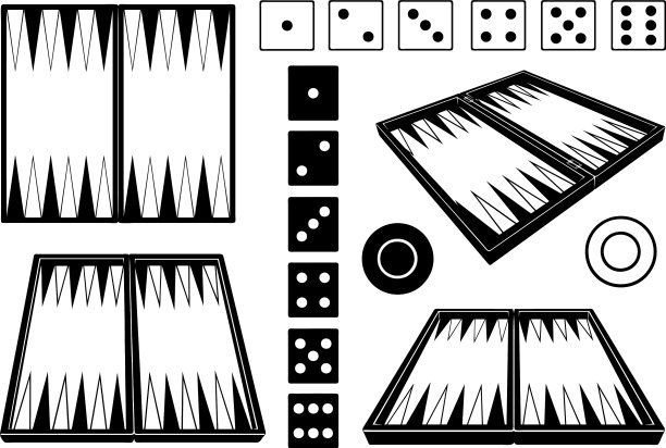 一组不同的西洋双陆棋图片下载