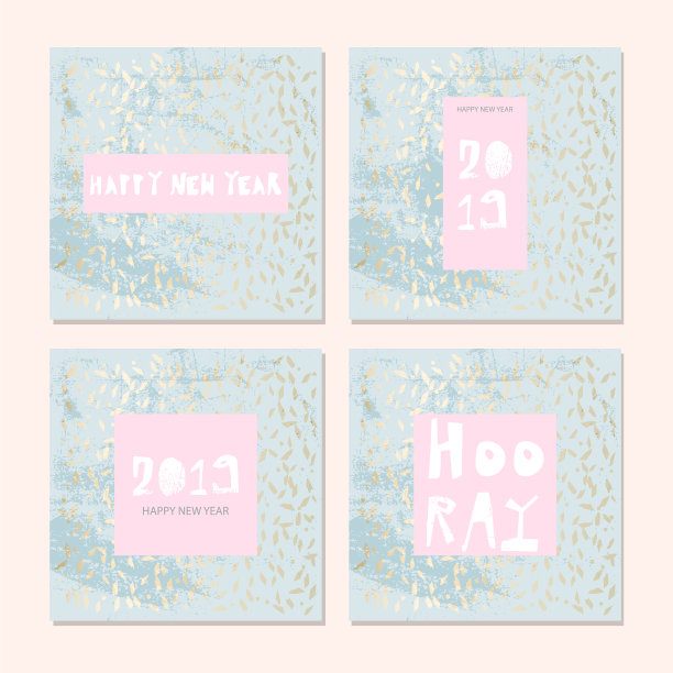 别致的几何卡片套装图片下载