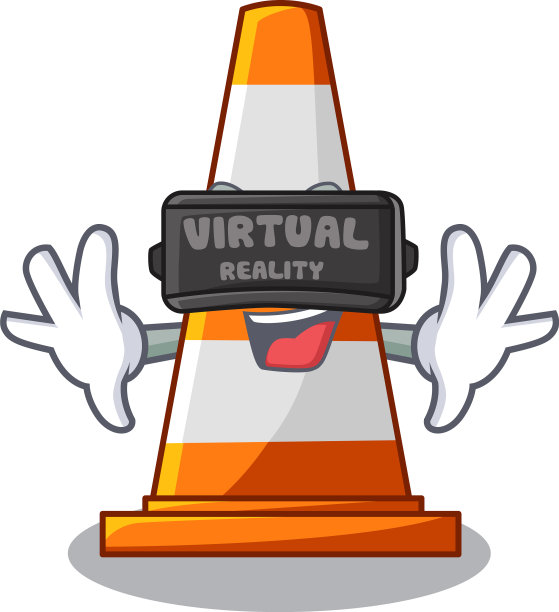 虚拟现实的交通锥具特征图片下载