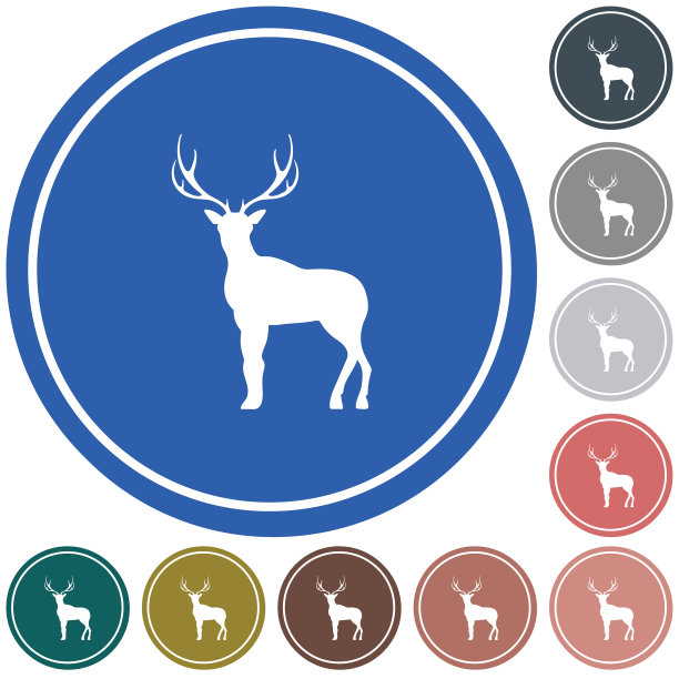 鹿的剪影图片下载