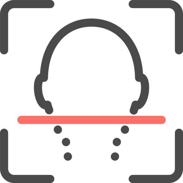 面部识别隔离图标扫描图片下载