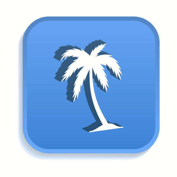 棕榈树等距图标的图形和网络图片下载