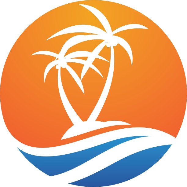 棕榈标志模板图片下载