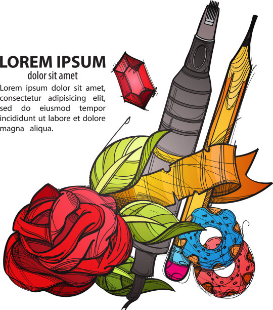 模板横幅或海报信封铅笔图片下载