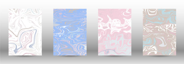 一套现代封面抽象大理石图案图片下载