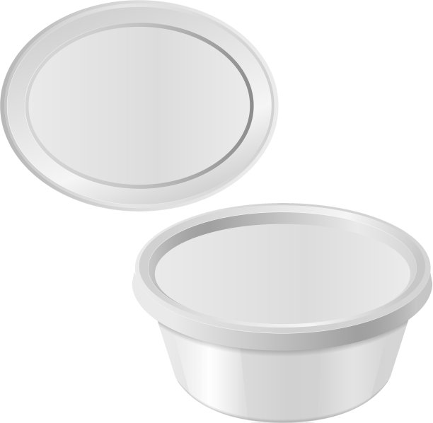 椭圆形白色塑料盒为您的设计和标志图片下载