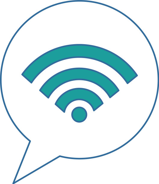 带有WiFi信号的对话气泡图片下载