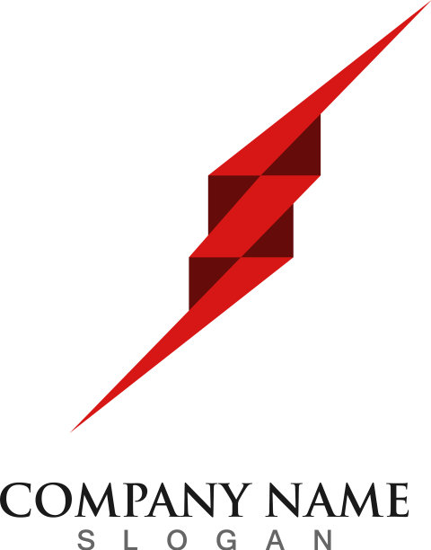 闪光雷电标志模板图片下载