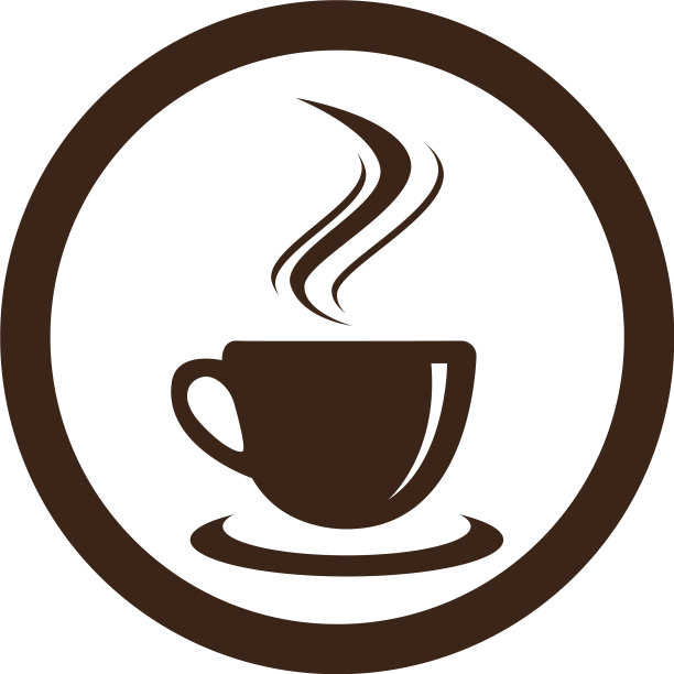 咖啡杯logo模板图标设计图片下载