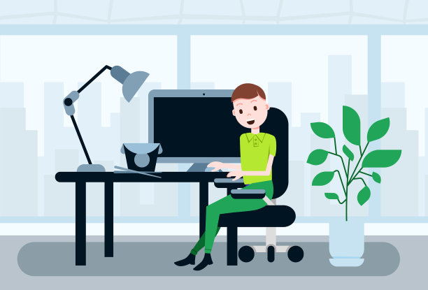 坐在办公室办公桌上的人，午休的亚洲人图片下载